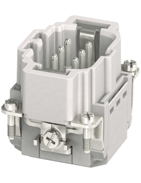 Wkładka konstytucyjna Modlink Heavy B6 męski, 6-polowa, Push-in, 500V, 16A 70MH-ES006-DP03020 | Przewody i Złącza | Eshop Dopak 