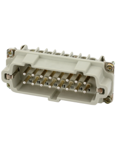 Wkładka opakowań B16 męska, 16-polowa, 500V, 16A 70MH-ES016-FS03020 | Przewody i Złącza | Eshop Dopak | Wszystko dla Przemysłu