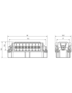 Wkładka opakowań B16 męska, 16-polowa, 500V, 16A 70MH-ES016-FS03020 | Przewody i Złącza | Eshop Dopak | Wszystko dla Przemysłu 2