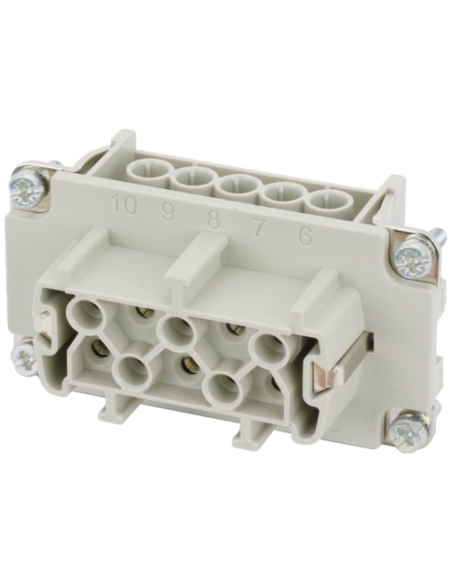 Wkład Modlink Heavy B10 żeński, 10-polowy, 500V, 16A 70MH-EB010-ES03020 | Przewody i Złącza | Eshop Dopak | Wszystko dla Przemys