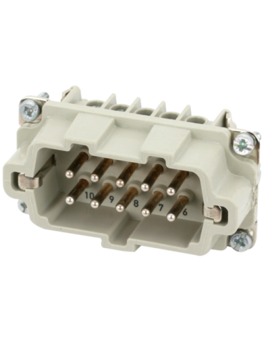 Wkład Modlink Heavy B10 męski 10-polowy, 500V, 16A 70MH-ES010-ES03020 | Przewody i Złącza | Eshop Dopak | Wszystko dla Przemysłu