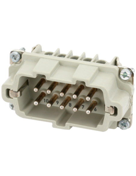Wkład Modlink Heavy B10 męski 10-polowy, 500V, 16A 70MH-ES010-ES03020 | Przewody i Złącza | Eshop Dopak | Wszystko dla Przemysłu