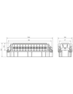 Wkładka zasilacza Modlink Heavy B24 męska, 24-polowa 500V, 16A 70MH-ES024-GS03020 | Przewody i Złącza | Eshop Dopak | Wszystko d 2