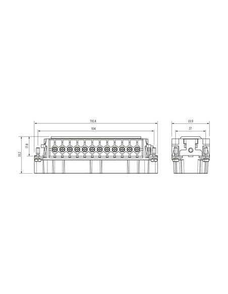 Wkładka zasilacza Modlink Heavy B24 męska, 24-polowa 500V, 16A 70MH-ES024-GS03020 | Przewody i Złącza | Eshop Dopak | Wszystko d