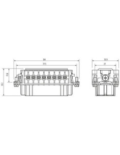 Wkładka książki B16 żeńska, 16-polowa, 500V, 16A 70MH-EB016-FS03020 | Przewody i Złącza | Eshop Dopak | Wszystko dla Przemysłu 2