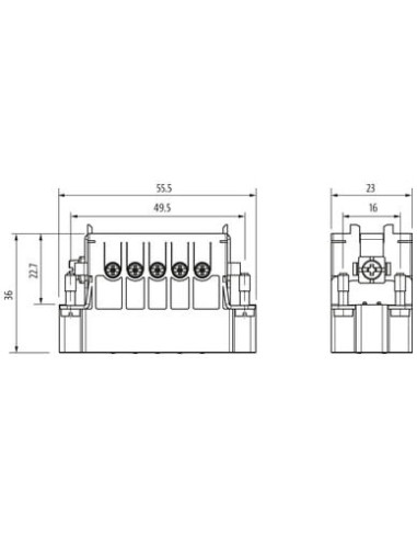 Wkładka do przechowywania Modlink Heavy męski A10 10-polowa, 250V, 16A 70MH-ES010-BS01020 | Przewody i Złącza | Eshop Dopak | Ws