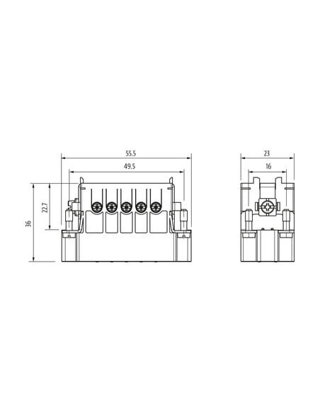 Wkładka do przechowywania Modlink Heavy męski A10 10-polowa, 250V, 16A 70MH-ES010-BS01020 | Przewody i Złącza | Eshop Dopak | Ws