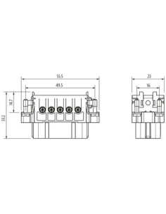 Wkładka księgowa Modlink Heavy żeńska A10 10-polowa, 250V, 16A 70MH-EB010-BS01020 | Przewody i Złącza | Eshop Dopak | Wszystko d 2