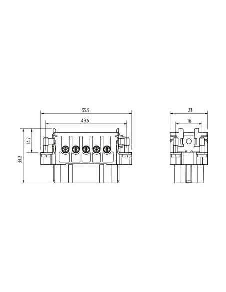 Wkładka księgowa Modlink Heavy żeńska A10 10-polowa, 250V, 16A 70MH-EB010-BS01020 | Przewody i Złącza | Eshop Dopak | Wszystko d