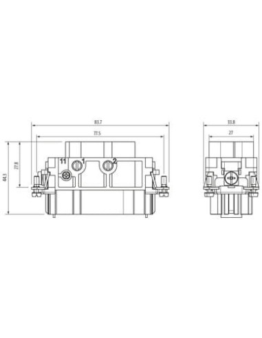 Wkładka wydania Modlink Heavy B16, żeńska, 4 2 polowa, 70MH-EB4U2-FS04000 | Przewody i Złącza | Eshop Dopak | Wszystko dla Przem