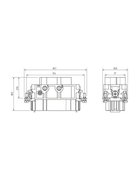 Wkładka wydania Modlink Heavy B16, żeńska, 4 2 polowa, 70MH-EB4U2-FS04000 | Przewody i Złącza | Eshop Dopak | Wszystko dla Przem