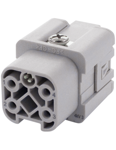 Wkładka Modlink Heavy A3 żeńska 4-polowa, wciskana, 400V, 10A 70MH-EB004-AP02010 | Przewody i Złącza | Eshop Dopak | Wszystko dl
