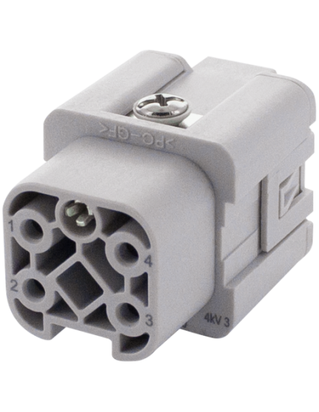 Wkładka Modlink Heavy A3 żeńska 4-polowa, wciskana, 400V, 10A 70MH-EB004-AP02010 | Przewody i Złącza | Eshop Dopak | Wszystko dl