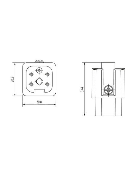 Wkładka Modlink Heavy A3 żeńska 4-polowa, wciskana, 400V, 10A 70MH-EB004-AP02010 | Przewody i Złącza | Eshop Dopak | Wszystko dl
