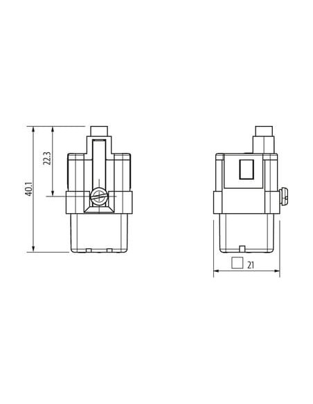 Wkładka wydania Modlink Heavy A3 żeńska, 5-polowa, 400V, 16A 70MH-EB005-AC02020 | Przewody i Złącza | Eshop Dopak | Wszystko dla