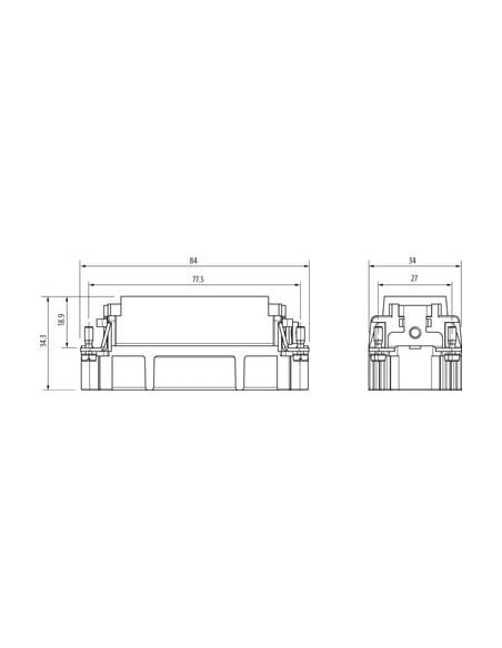 Wkład Modlink Heavy B16 męski 40-polowy, 250V, 10A 70MH-ES040-FC01010 | Przewody i Złącza | Eshop Dopak | Wszystko dla Przemysłu