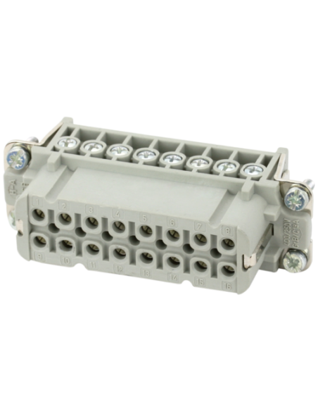 Wkład żeński A16 16-polowy, zaciski śrubowe, 250 V, 16 A 70MH-EB016-CS01020 | Przewody i Złącza | Eshop Dopak | Wszystko dla Prz