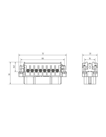 Wkład żeński A16 16-polowy, zaciski śrubowe, 250 V, 16 A 70MH-EB016-CS01020 | Przewody i Złącza | Eshop Dopak | Wszystko dla Prz