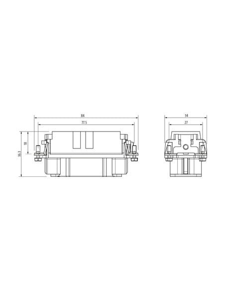 Wkład Modlink Heavy B16 żeński 40-polowy, 250V, 10A 70MH-EB040-FC01010 | Przewody i Złącza | Eshop Dopak | Wszystko dla Przemysł