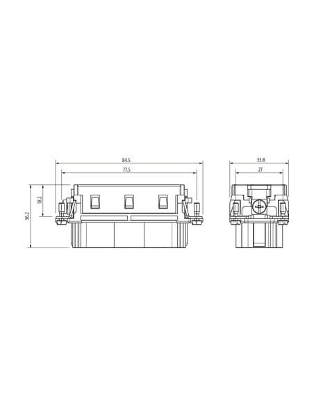 Wkład Modlink Heavy B16 żeński 32-polowy, 500V, 16A 70MH-EB032-FC03020 | Przewody i Złącza | Eshop Dopak | Wszystko dla Przemysł