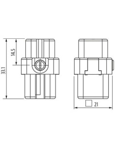 Wkładka Modlink Heavy Modular, żeńska, 8-polowa, 250V, 16 A 70MH-EB008-AC01020 | Przewody i Złącza | Eshop Dopak | Wszystko dla  2