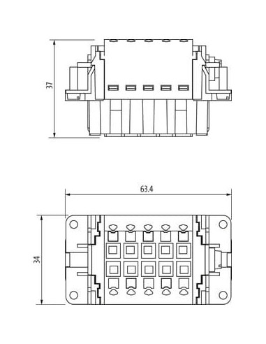 Wkładka wydania Modlink Heavy B10, żeńska, 3 2 polowa, 70MH-EB3U2-EP05020 | Przewody i Złącza | Eshop Dopak | Wszystko dla Przem