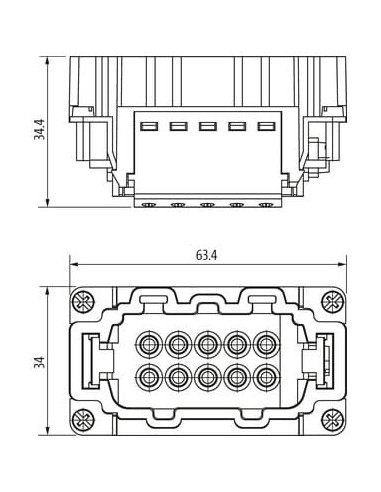 Wkładka wydania Modlink Heavy B10, męski, 3 2 polowa, 70MH-ES3U2-EP05020 | Przewody i Złącza | Eshop Dopak | Wszystko dla Przemy