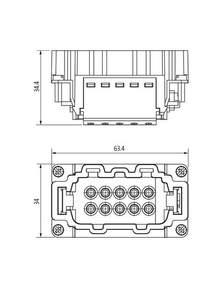 Wkładka wydania Modlink Heavy B10, męski, 3 2 polowa, 70MH-ES3U2-EP05020 | Przewody i Złącza | Eshop Dopak | Wszystko dla Przemy