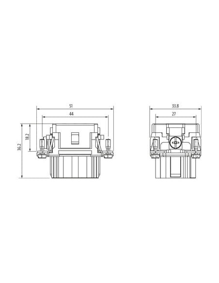Wkładka do publikacji Modlink Heavy B6 żeńska 10-polowa, 500V, 16A 70MH-EB010-DC03020 | Przewody i Złącza | Eshop Dopak | Wszyst