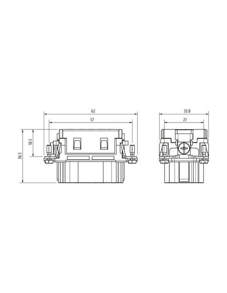 Wkład Modlink Heavy B10 żeński 18-polowy, 500V, 16A 70MH-EB018-EC03020 | Przewody i Złącza | Eshop Dopak | Wszystko dla Przemysł