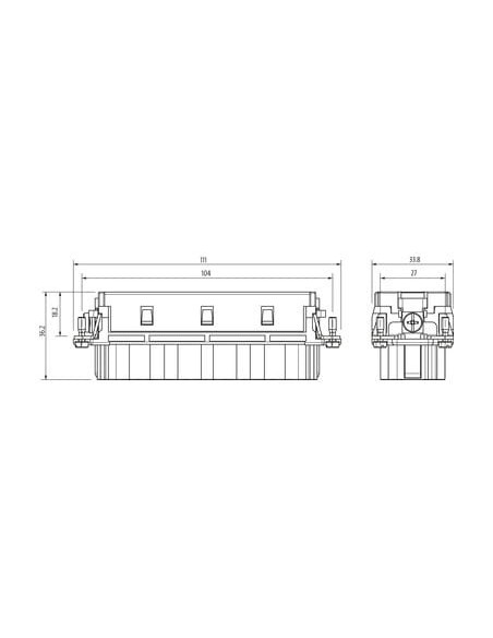 Wkład Modlink Heavy B24 żeński 46-polowy, 500V, 16A 70MH-EB046-GC03020 | Przewody i Złącza | Eshop Dopak | Wszystko dla Przemysł