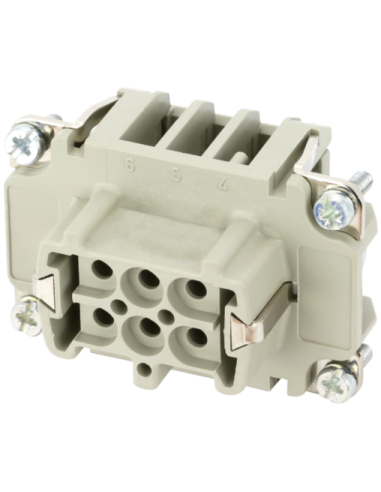 Wkładka do publikacji Modlink Heavy B6 żeńska 6-polowa, 500 V, 16 A 70MH-EB006-DC03020 | Przewody i Złącza | Eshop Dopak | Wszys