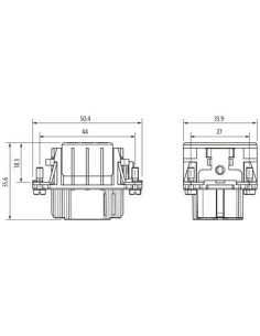 Wkładka do publikacji Modlink Heavy B6 żeńska 6-polowa, 500 V, 16 A 70MH-EB006-DC03020 | Przewody i Złącza | Eshop Dopak | Wszys 2