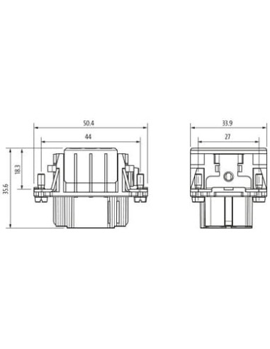 Wkładka do publikacji Modlink Heavy B6 żeńska 6-polowa, 500 V, 16 A 70MH-EB006-DC03020 | Przewody i Złącza | Eshop Dopak | Wszys
