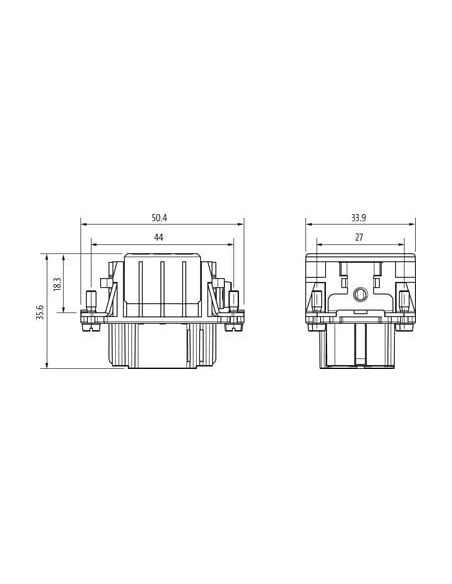 Wkładka do publikacji Modlink Heavy B6 żeńska 6-polowa, 500 V, 16 A 70MH-EB006-DC03020 | Przewody i Złącza | Eshop Dopak | Wszys