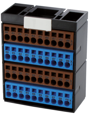 Blok końcowy, 40 punktów, brązowy/niebieski/brązowy/niebieski 56081 | Elektronika | Eshop Dopak | Wszystko dla Przemysłu
