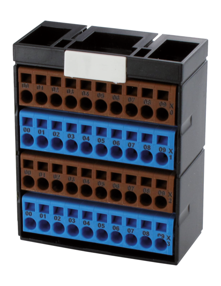 Blok końcowy, 40 punktów, brązowy/niebieski/brązowy/niebieski 56081 | Elektronika | Eshop Dopak | Wszystko dla Przemysłu