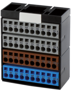 Blok potencjałów, 40 punktów, szary/szary/brązowy/niebieski 56078 | Elektronika | Eshop Dopak | Wszystko dla Przemysłu