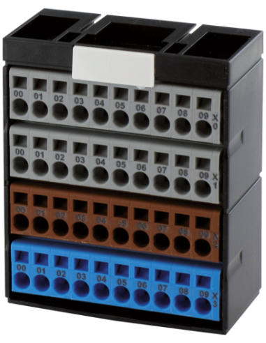 Blok potencjałów, 40 punktów, szary/szary/brązowy/niebieski 56078 | Elektronika | Eshop Dopak | Wszystko dla Przemysłu