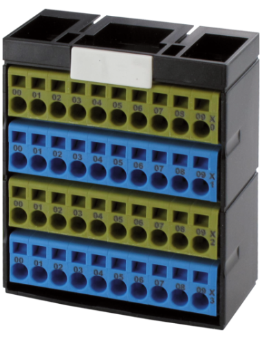Blok potencjałów, 40 punktów, żółty/niebieski/żółty/niebieski 56080 | Elektronika | Eshop Dopak | Wszystko dla Przemysłu