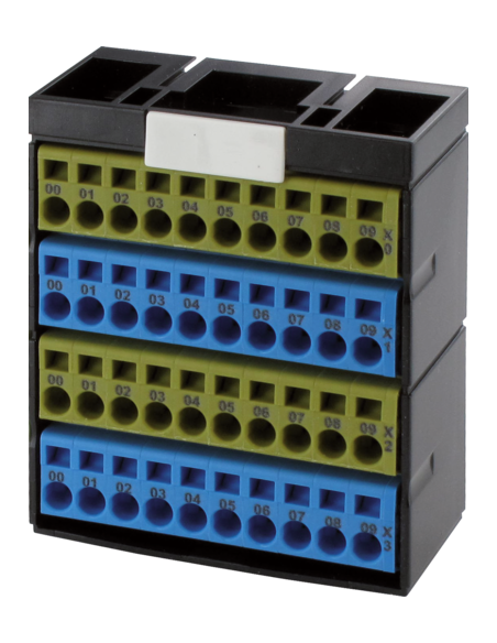 Blok potencjałów, 40 punktów, żółty/niebieski/żółty/niebieski 56080 | Elektronika | Eshop Dopak | Wszystko dla Przemysłu