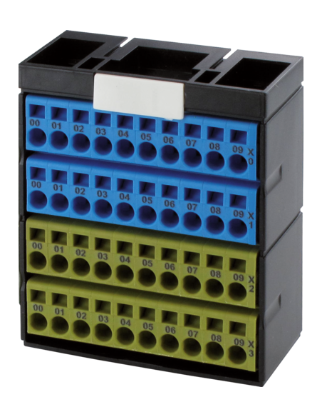 Blok potencjałów, 40 punktów, niebieski/żółty 56110 | Elektronika | Eshop Dopak | Wszystko dla Przemysłu