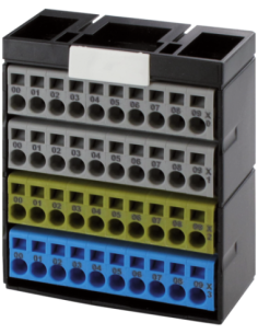 Blok potencjałów, 40 punktów, szary/szary/żółty/niebieski 56079 | Elektronika | Eshop Dopak | Wszystko dla Przemysłu