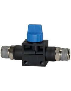 Zawór odcinający 2x zewnętrzny gwint 1 R1/4, gwint 2 R1/8 | Hydraulika | Eshop Dopak | Wszystko dla Przemysłu