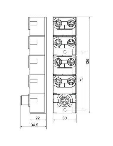 MVP8-P3 DIO8 8xM8-3 IOLA12 B0 59007 | Elektronika | Eshop Dopak | Wszystko dla Przemysłu