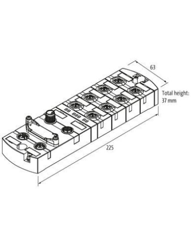 Moduł sieciowy MVK DI16 IRT M12L 4pol 55163 | Elektronika | Eshop Dopak | Wszystko dla Przemysłu