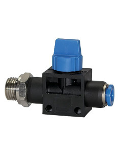 Zawór odcinający wtykowy do węża fi 10 mm, G 3/8 GZ, tworzywo sztuczne | Hydraulika | Eshop Dopak | Wszystko dla Przemysłu