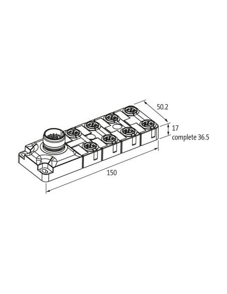 Moduł pasywny Exact12, 8xM12, 5-polowy, wyjście M23 19-polowe 8000-88520-0000000 | Elektronika | Eshop Dopak | Wszystko dla Prze