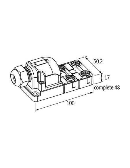 Moduł pasywny Exact12, 4xM12, 5-polowy, szybka referencja do 8000-84550-0000000 | Elektronika | Eshop Dopak | Wszystko dla Przem