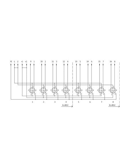 Moduł pasywny Exact12, 8xM12, 5-polowy, bez LED, bez zasilania 8000-88502-0000000 | Elektronika | Eshop Dopak | Wszystko dla Prz